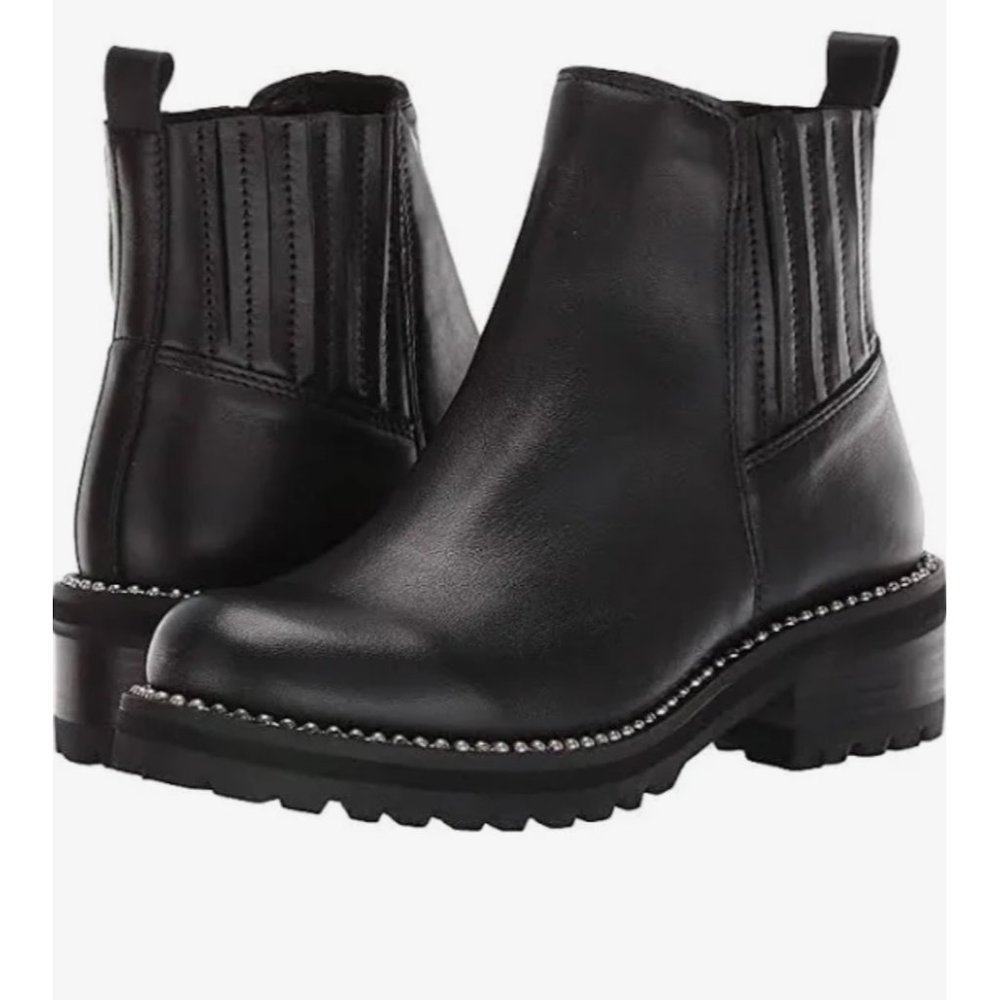 NWOB Steve Madden Gibson Womens Leather Black Chelsea Boot 7.5